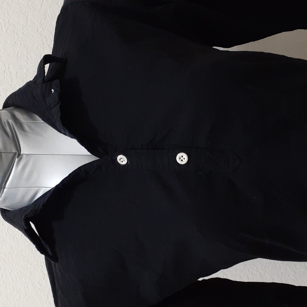 Button Neck Solid Blouse - Picture 4 of 5